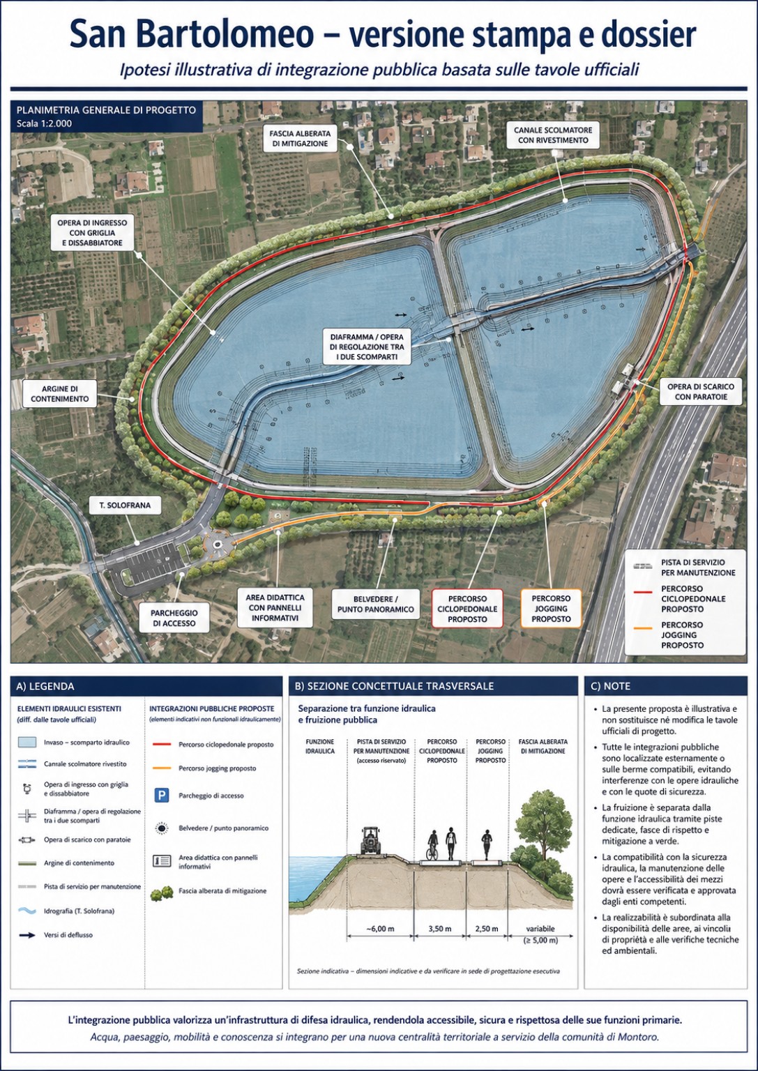 Tavola illustrativa CNSBII della proposta per San Bartolomeo, non appartenente al progetto regionale ufficiale