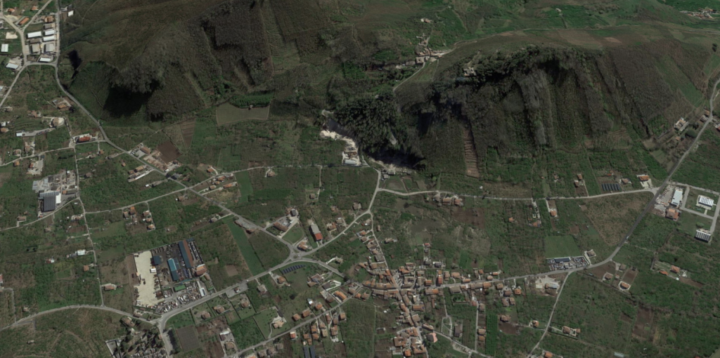 Immagini satellitari di Forino in particolare la frazione di Celzi